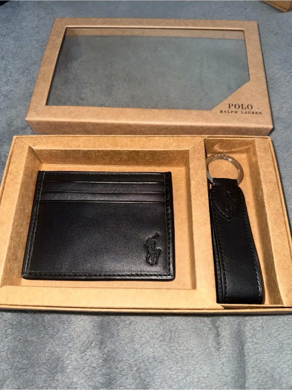 Polo Ralph Lauren Card Holder & Keychain Gift Set